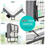 Erommy Folding Bed with Memory Foam Mattress: Portable foldable guest bed for adults with luxurious 5-inch memory foam mattress