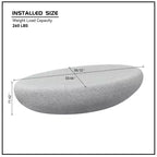 Modern Fiberglass Coffee Table with Matte Rocks Design, Irregular Accent Center Table for Living Room, Office, or Small Spaces-Panipeachy