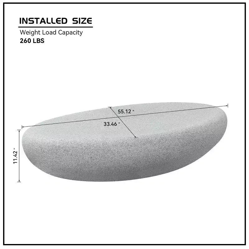 Modern Fiberglass Coffee Table with Matte Rocks Design, Irregular Accent Center Table for Living Room, Office, or Small Spaces-Panipeachy
