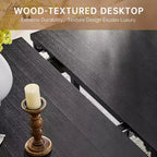 Modern Dining Set - 80 Table + 6 Cushioned Chairs, Solid Wood Frame, 400lbs Table Capacity, Easy Assembly