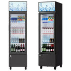 COZONY Glass Door Beverage Refrigerator, 6.1 Cu.ft Commercial Drink Cooler with Lightbox, No-Frost for Bar, Restaurant, Store