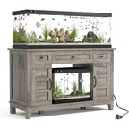 Farmhouse 55-75 Gallon Fish Tank Stand, Aquarium Stand with Power Outlet, 1400LBS Heavy Duty Fish Tank with Stand for Fish/Turtle/Reptile Terrarium