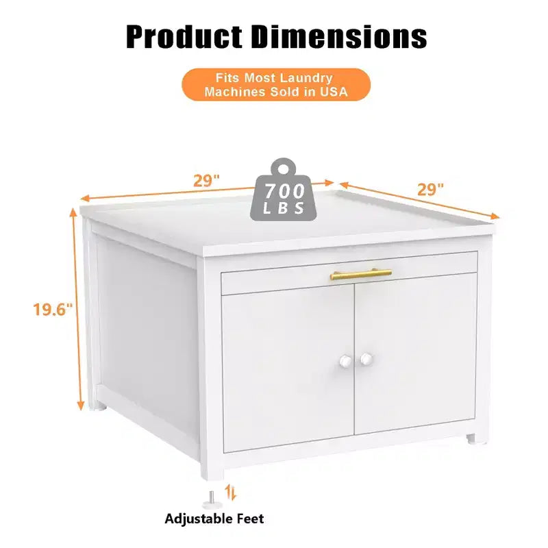Black / White Heavy-Duty Metal Washer & Dryer Pedestal Stand �C Single Unit, Anti-Vibration