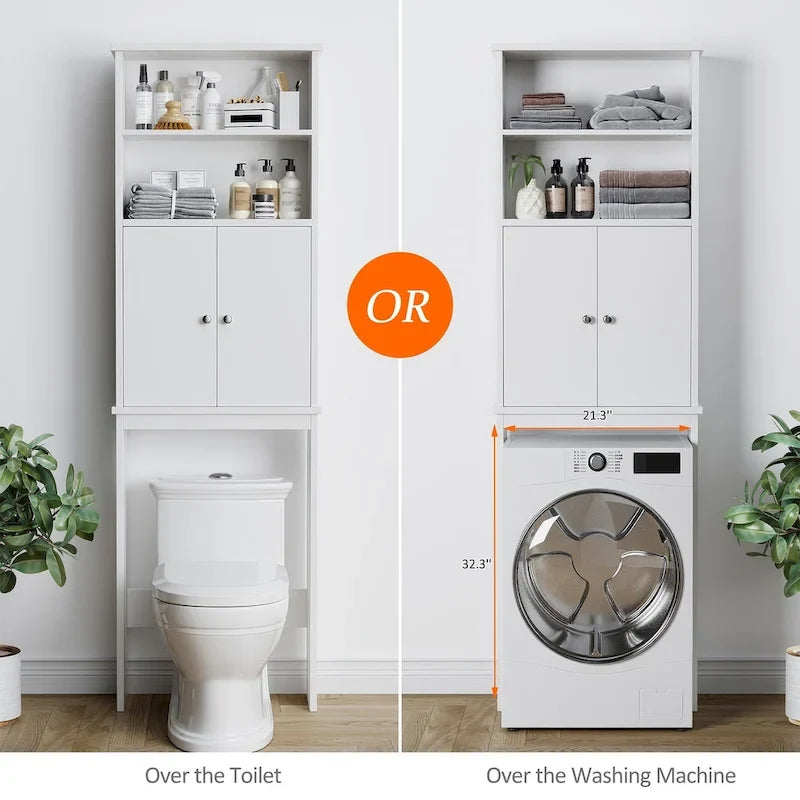 Futzca Over The Toilet Storage Cabinet with Door