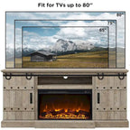 Farmhouse Fireplace TV Stand, Entertainment Center, Media Console