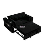 54 Pull-Out Sleeper Sofa Bed Double Seat Recliner Sofa Bed