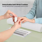 42.5 in. White MDF 3-Drawer Manicure Table Nail Desk with Storage, Doors, Electric Dust Collector