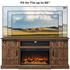 Farmhouse Fireplace TV Stand, Entertainment Center, Media Console