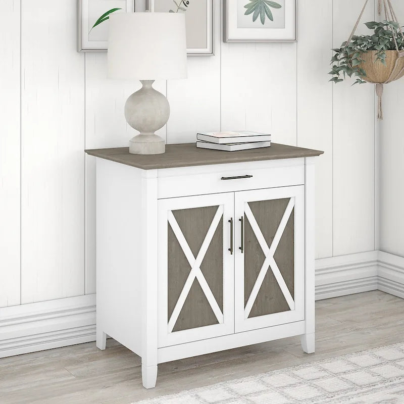 Key West Secretary Desk with Storage Cabinet by Bush Furniture