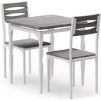 3-Piece Dining Set for Small Spaces, Table & 2 Chairs with Spiral Legs, Compact Kitchen Table Set for Apartments