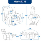 Dual Motor Power Lift Recliner Chair with Massage and Heat for Elderly People, Large Lazy Single Boy Recliners with Power-Remote