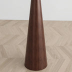 Contemporary Tapered Metal Floor Lamp Fabric Shade
