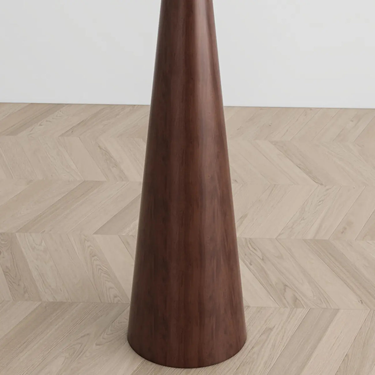 Contemporary Tapered Metal Floor Lamp Fabric Shade