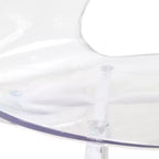 LeisureMod Bristol 5-Piece Dining Set Round Dining Table, 4 Plastic Dining Chairs White Legs