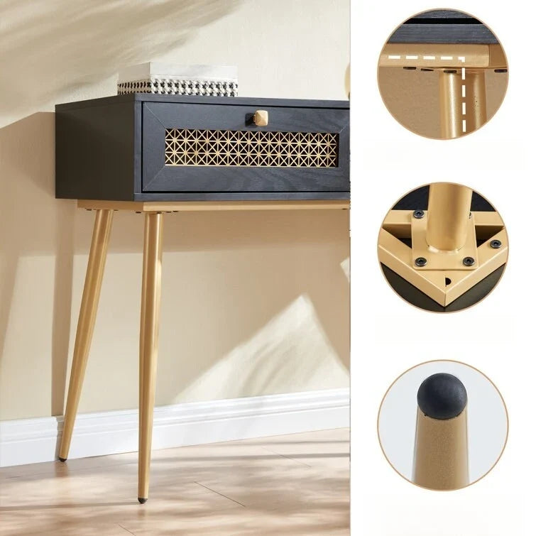 41.9 Wood 2-Drawer Entryway Console Table