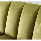 Fabric Upholstered Channel Back Living Room Convertible Sofabed