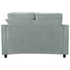 Chenille Chaise Lounge Sofa Bed, Upholstered Sofa Couch with Tufted Backrest and 2 Detachable Pillows for Living Room