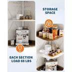 Garvee 5-Tier Corner Bar Cabinet, 71.5 Tall Liquor Cabinet with LED Lights for Home