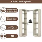 Besiost Corner Closet System with 12 Shelves