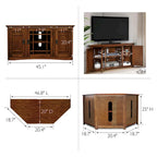 Leick Home Solid Wood Mission Corner TV Stand