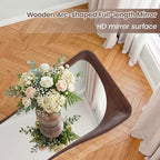 Dovelina 71H*31W Asymmetrical Full Length Mirror Decorative Leaning Mirror Modern Bathroom Mirror for Living Room Dining Room Entryway Bedroom