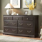 AMERLIFE Drawer Dresser, Farmhouse Chest of Drawers with Vintage Metal Handle