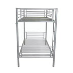 Karl Home Twin Over Twin Steel Bunk Bed Frame Ladder Bedroom Dorm Room for Kids Adult Children