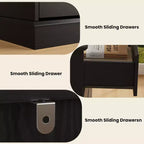 Modern Dresser for Bedroom with 8 Drawers, Wooden Storage Organizer Unit for Closet, Wide Chest of Drawers