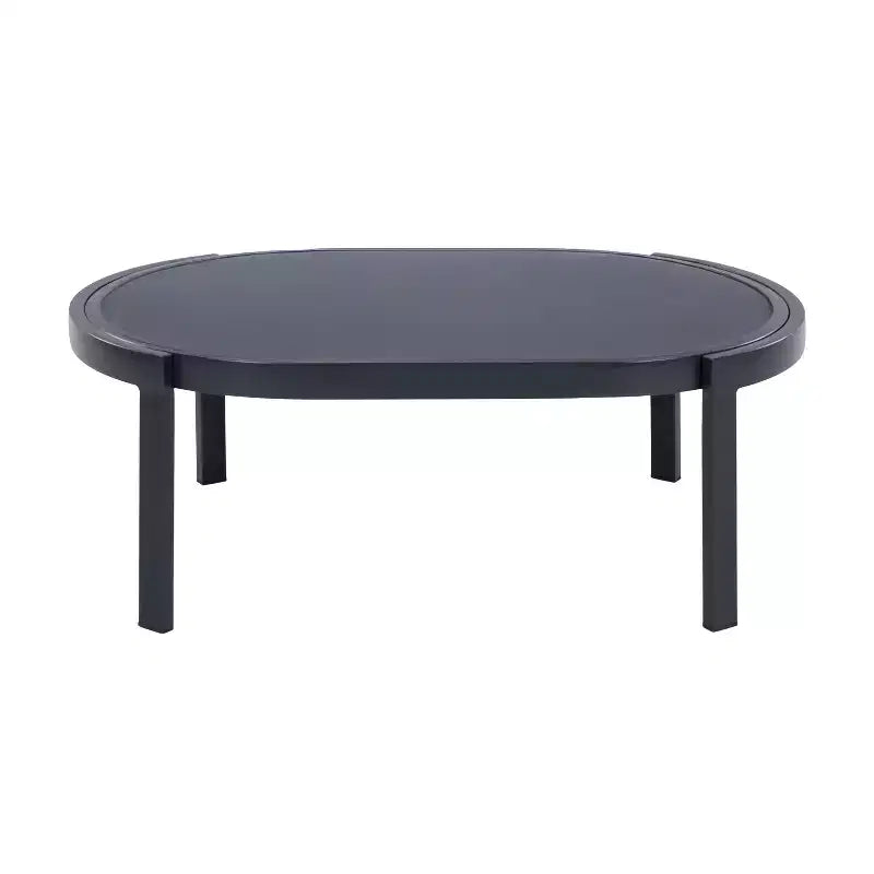 Christopher Knight Home Althea 5 Piece Modern Outdoor Curved Aluminum Conversation Set with Glass Coffee Table