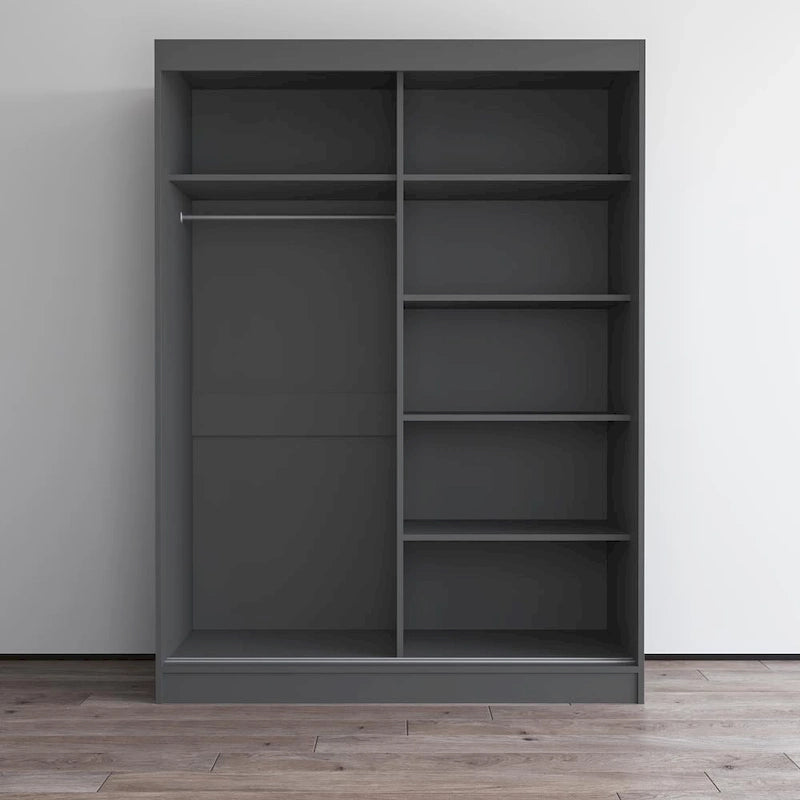 Aria 2 Door Modern High Gloss Wardrobe Armoire