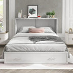 Mixoy Murphy Bed Cabinet Bed Chest with Mattress & Drawer