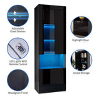 AMERLIFE Modern Highgloss Fireplace Entertainment Center Set