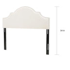 Adjustable Full/Queen Studded Fabric Headboard