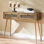 41.9 Wood 2-Drawer Entryway Console Table