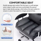 Efomao Ergonomic Desk Office Chair 400LBS, Big and Tall PU Leather Computer Chair, Executive Desk Chair with Footrest and Lumbar Support