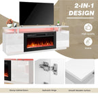 36 Electric Fireplace TV Stand, Entertainment Center & TV Console for TVs up to 80, Modern Fireplace Heater for Living Room
