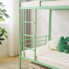 Karl Home Twin Over Twin Steel Bunk Bed Frame Ladder Bedroom Dorm Room for Kids Adult Children