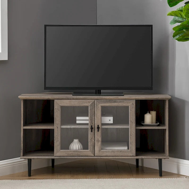 Middlebrook 48-inch Glass Door Corner TV Stand