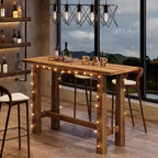 63-Inch Solid Wood Bar Height Pub Table for Kitchen, Café or Restaurant