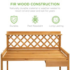 Best Choice Products Outdoor Wooden Garden Potting Bench, Workstation Table w/ Cabinet Drawer, Open Shelf