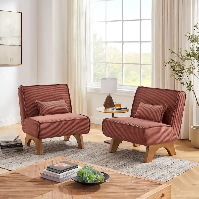 Art Leon Set of 2 Polyester Accent Chair