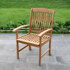 Sonoma Lane Merkel 7pc Teak Outdoor Dining Set with Cushions