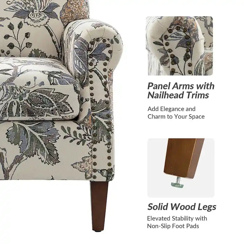 Giampiero Living Room Armchair with Nailhead Trims Set of 2 by HULALA HOME